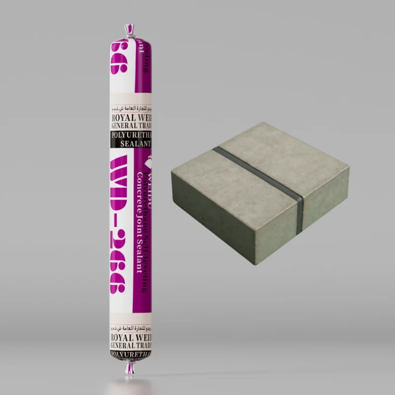 applying WEIDU™ WD-266 sealant to a joint on a concrete bridge.
