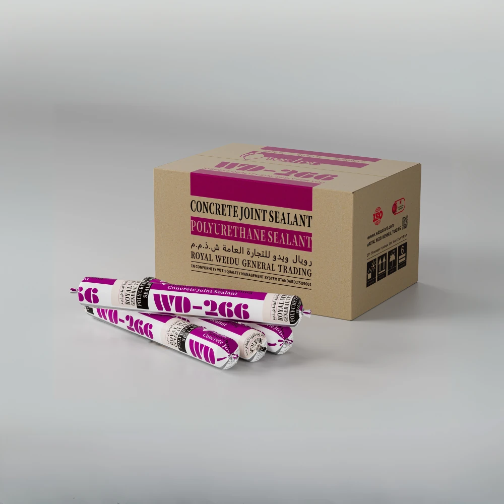 WEIDU™ WD-266 polyurethane joint sealant in its packaging, showing the brand logo and product details.