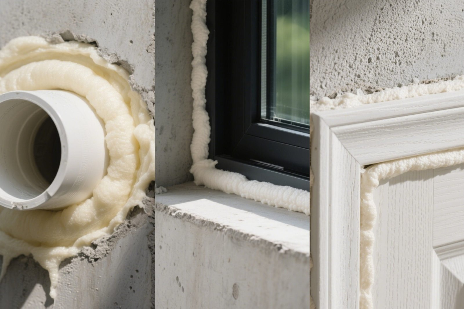 Seals, fills, and insulates using PU foam.