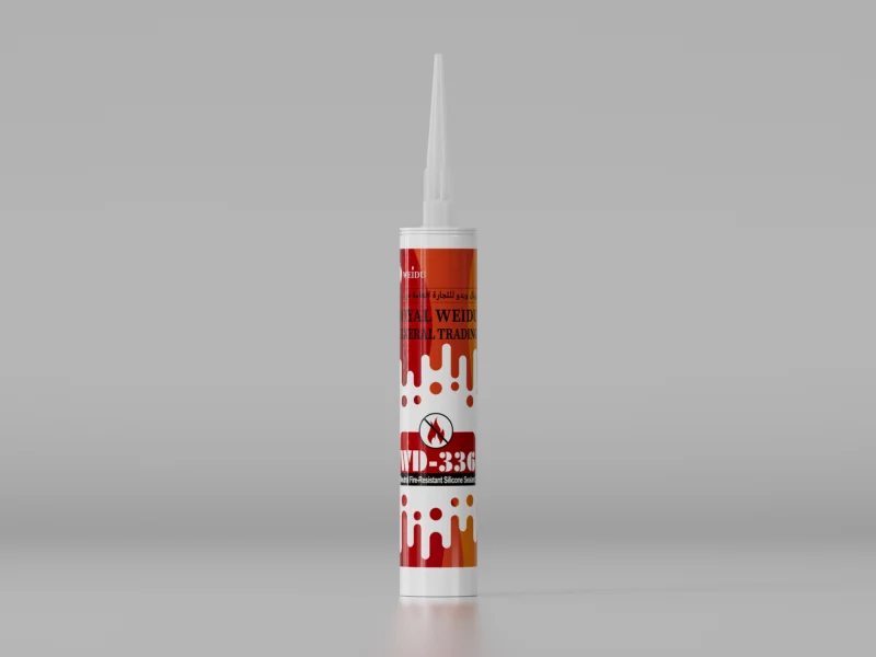 WD-336 Fire Rated Silicone professional neutral-curing sealant cartridge with 4-hour fire resistance rating.
