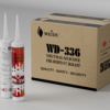 WD-336 Fire Rated Silicone sealant cartridges and bulk wholesale packaging carton for industrial fire-stopping.