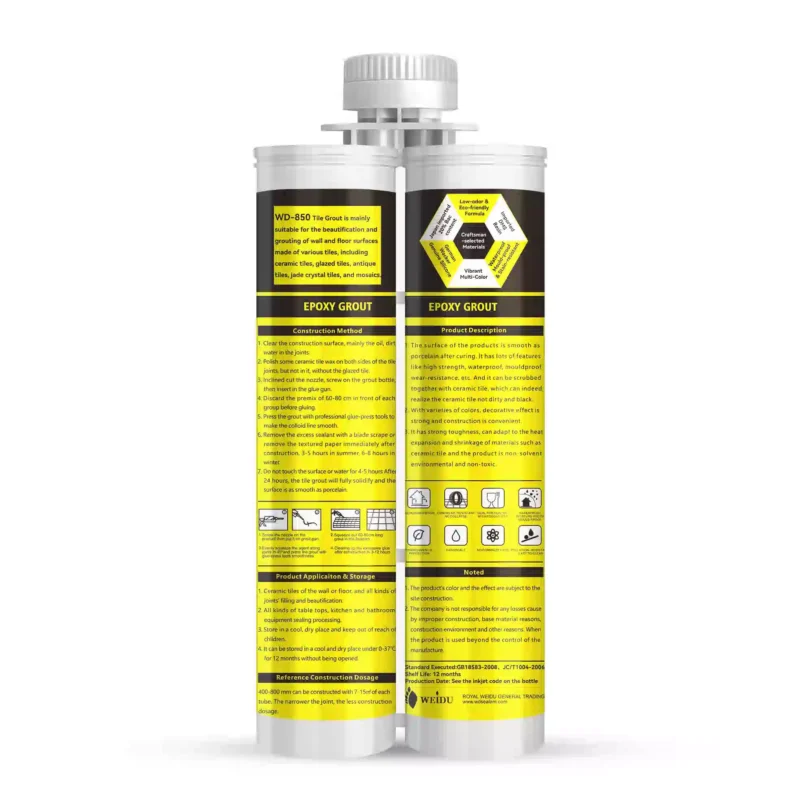 WEIDU WD-850 grout instructions view.