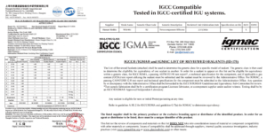 ASTM E 2190-19 test report and official IGCC certificate approving Hunan Weidu's WD-981 silicone sealant